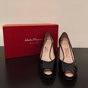 Open Toe Salvatore Ferragamo Wedges